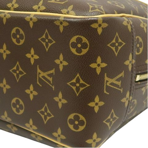 Louis Vuitton Monogram Deauville Handbag (With Name Tag)  PVC Jenny Bag Handbag