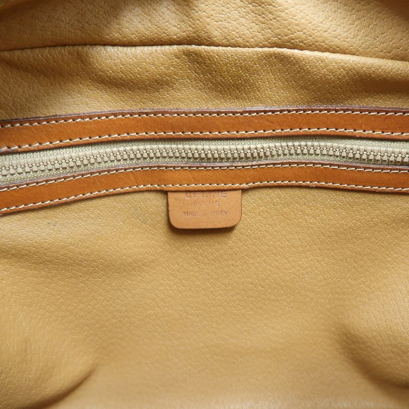 CELINE Macadam 2-Way Mini Boston Bag Brown Coated Canvas - W/ Shoulder Strap