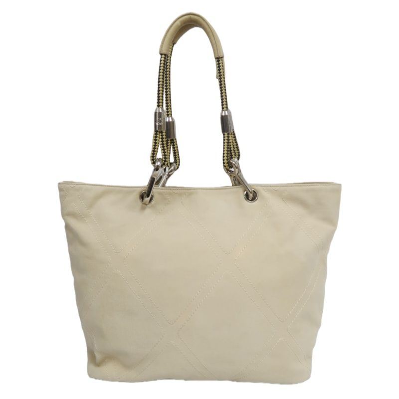 CHANEL Beige Canvas Tote Bag - W/ Guarantee Card & No.5 Charm