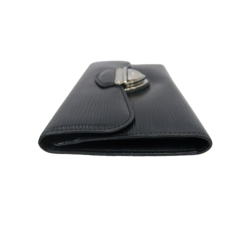 LOUIS VUITTON Black Epi Leather Long Wallet (Silver Hardware, With Dust Bag)