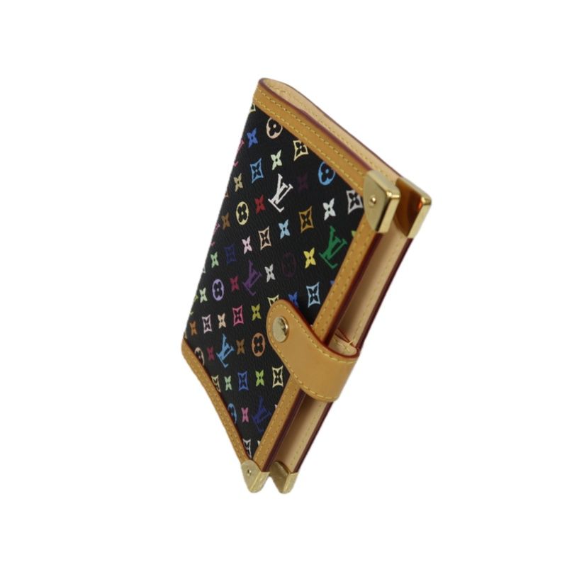 LOUIS VUITTON Multicolor Black Agenda PM PVC Wallet with Gold Hardware