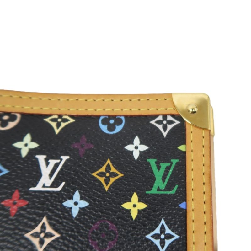 LOUIS VUITTON Multicolor Black Agenda PM PVC Wallet with Gold Hardware