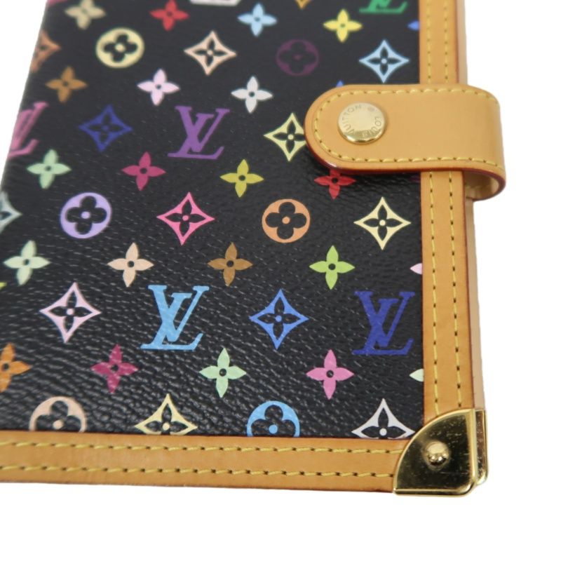 LOUIS VUITTON Multicolor Black Agenda PM PVC Wallet with Gold Hardware
