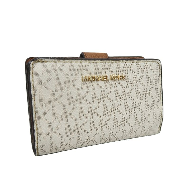 MICHAEL KORS Beige Signature PVC Wallet