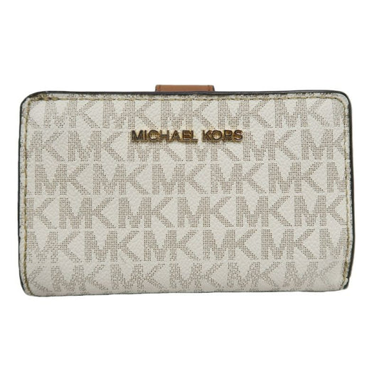 MICHAEL KORS Beige Signature PVC Wallet