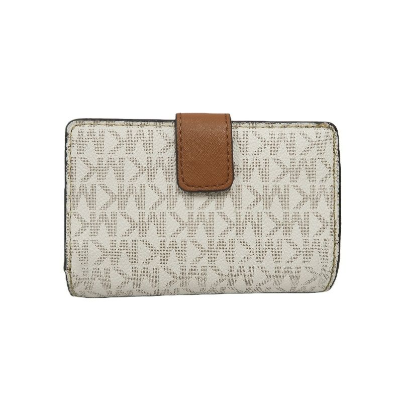 MICHAEL KORS Beige Signature PVC Wallet