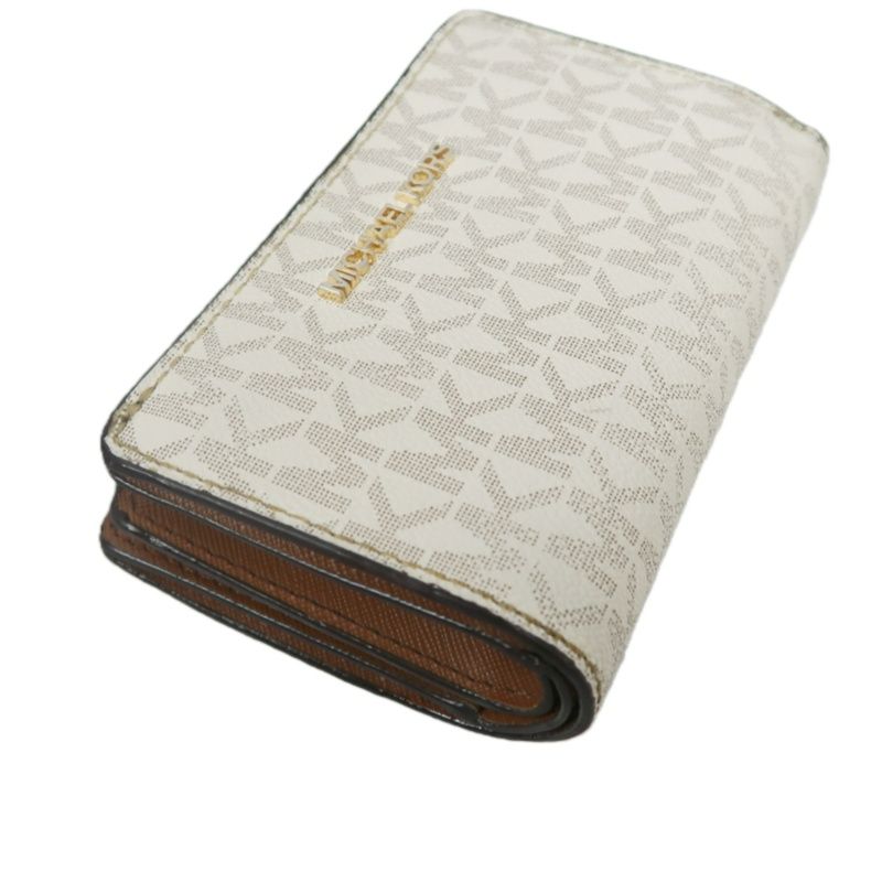 MICHAEL KORS Beige Signature PVC Wallet