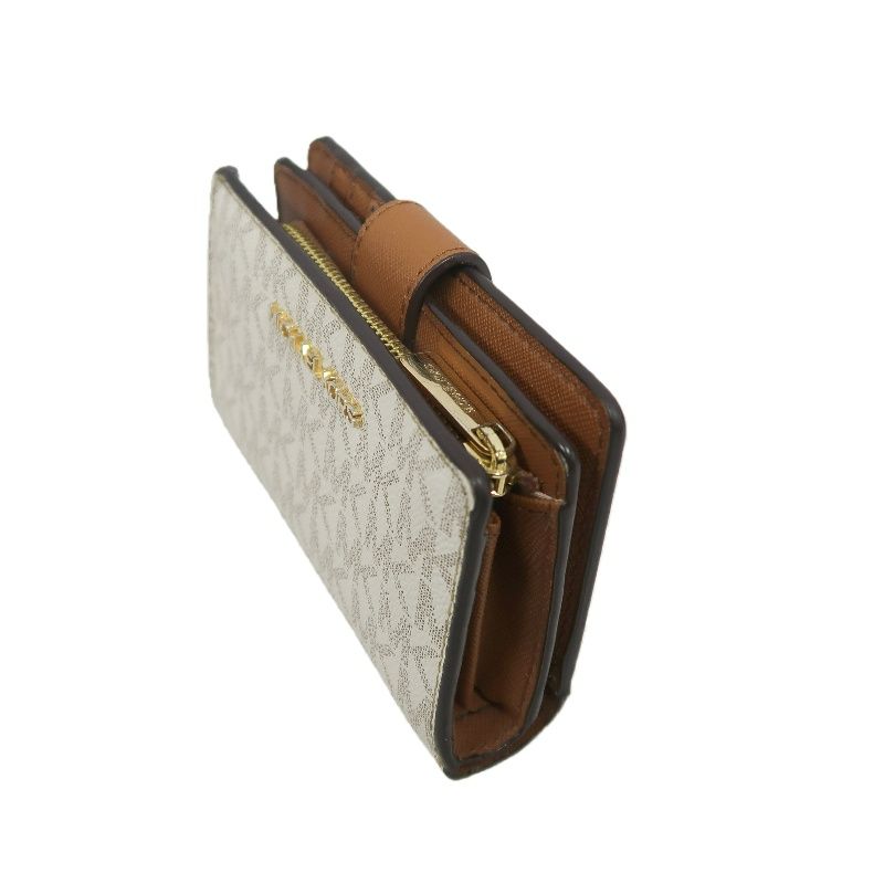 MICHAEL KORS Beige Signature PVC Wallet