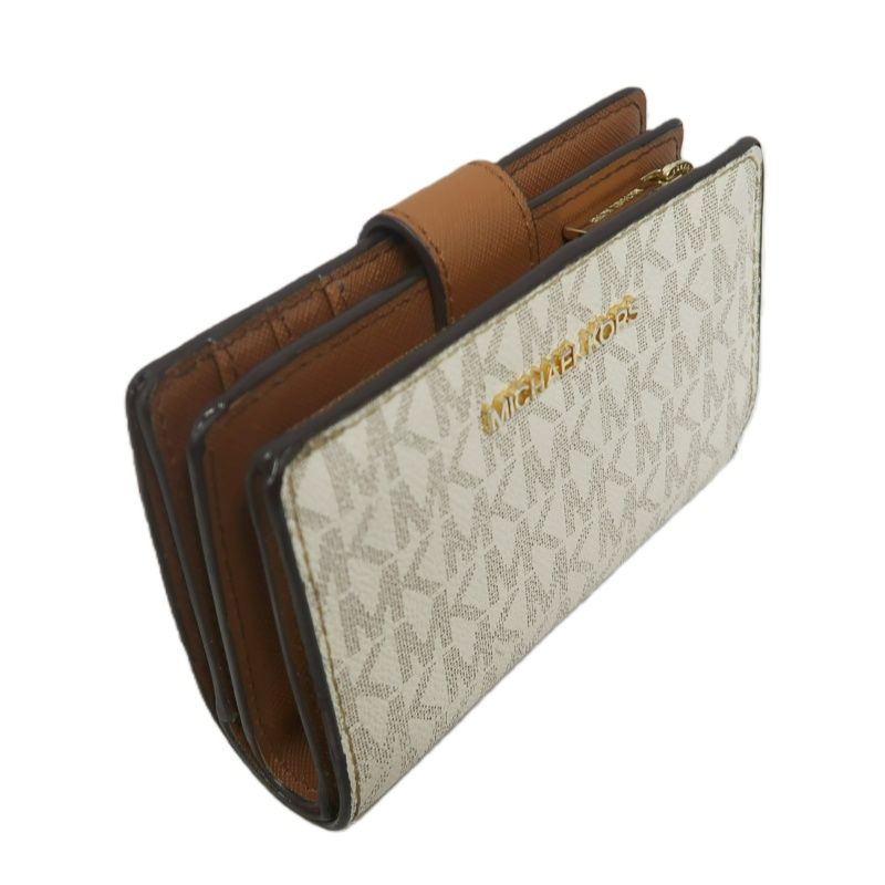 MICHAEL KORS Beige Signature PVC Wallet