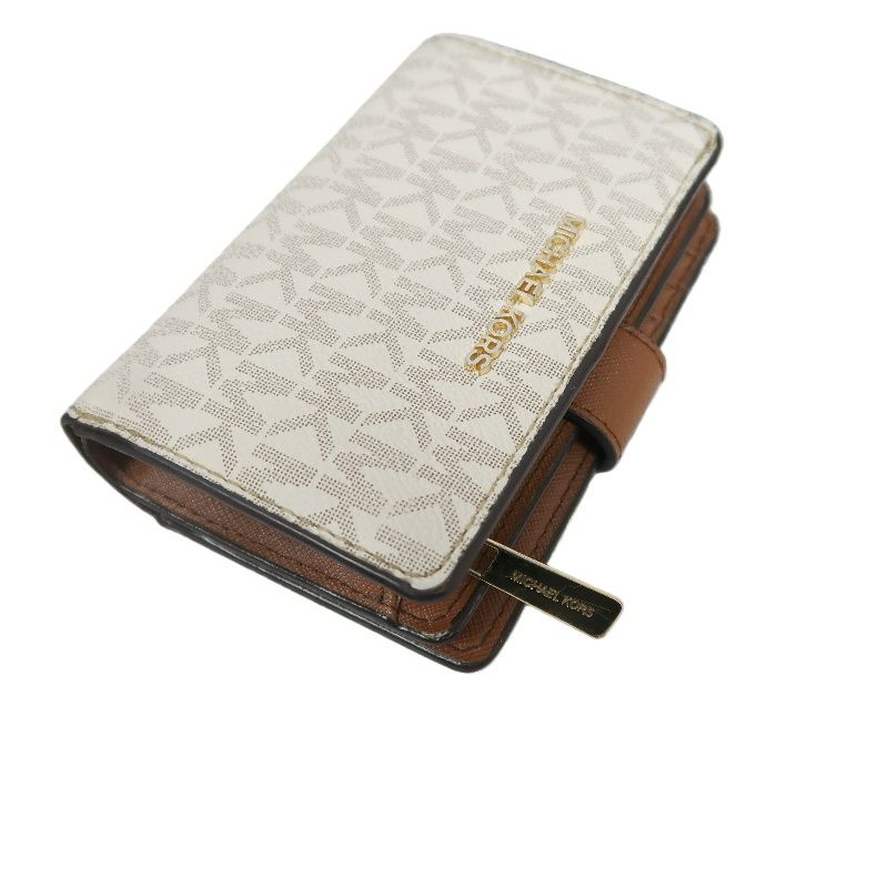 MICHAEL KORS Beige Signature PVC Wallet