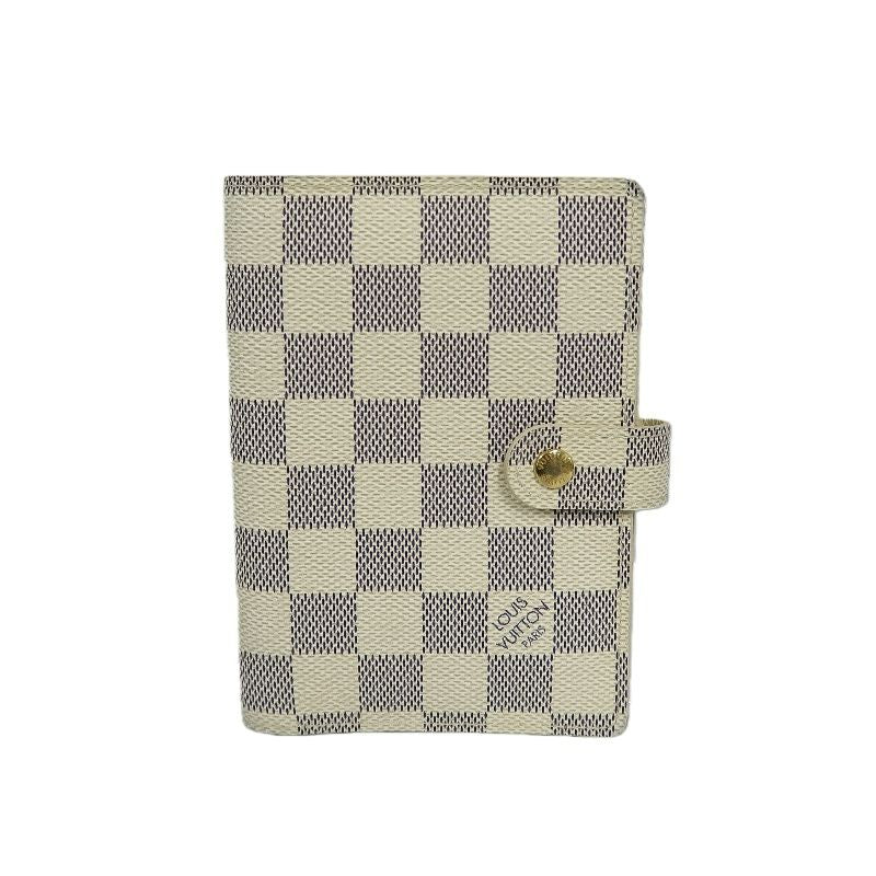 LOUIS VUITTON Damier Azur Agenda PM White Notebook Cover