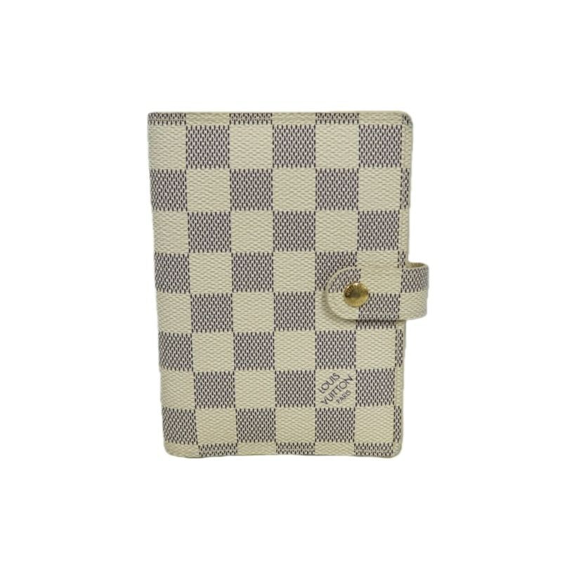 LOUIS VUITTON Damier Azur Agenda PM White Notebook Cover