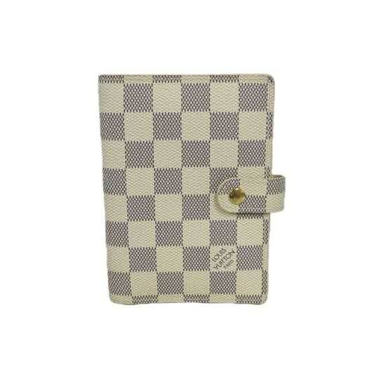 LOUIS VUITTON Damier Azur Agenda PM White Notebook Cover