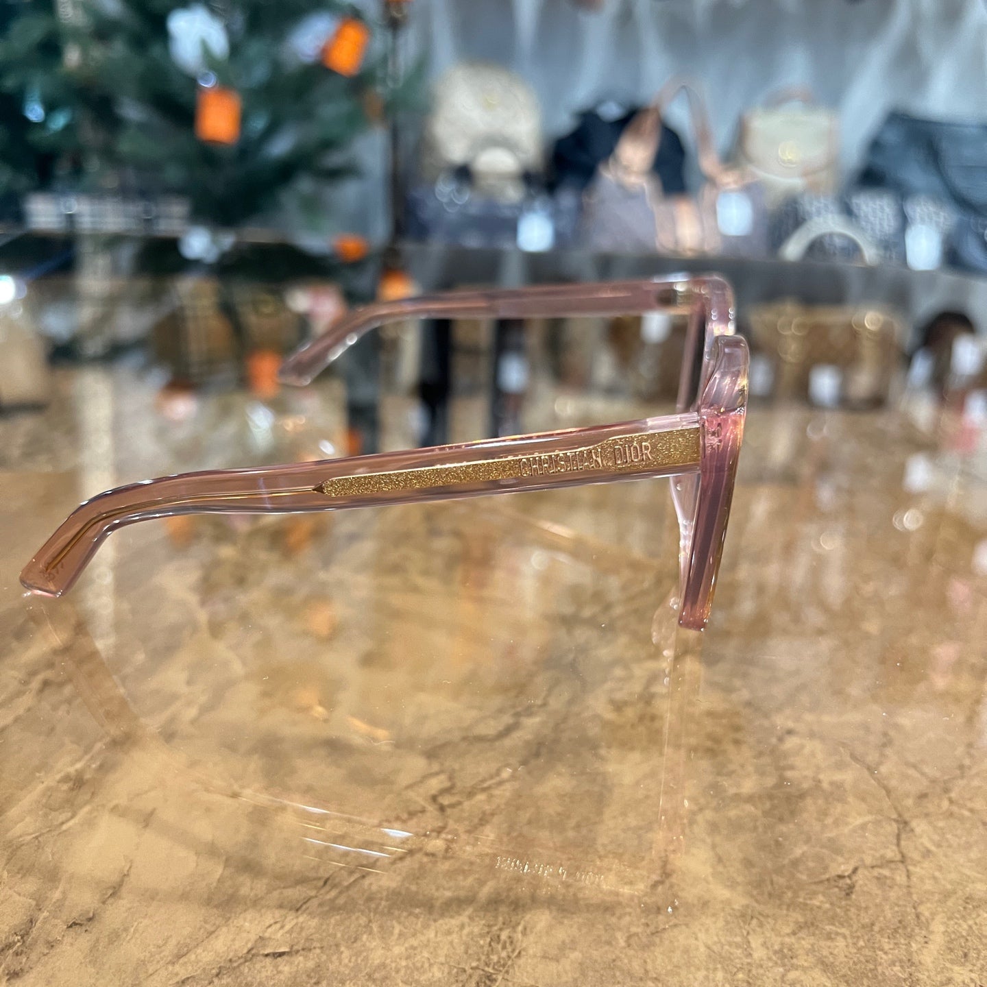 DIOR Sunglasses, 53¡õ18-140, Brown, Resin Frame, Comes with Original Box & Case