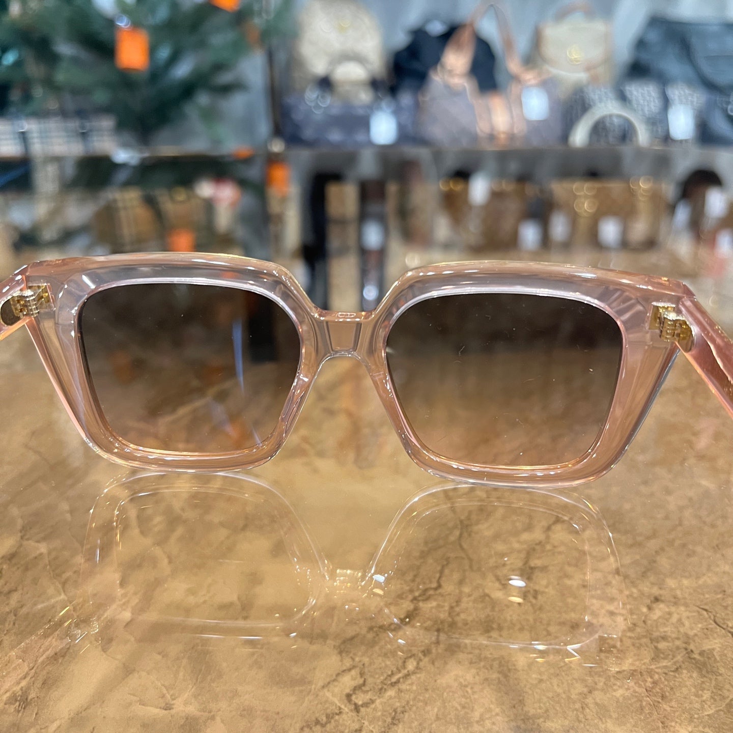 DIOR Sunglasses, 53¡õ18-140, Brown, Resin Frame, Comes with Original Box & Case