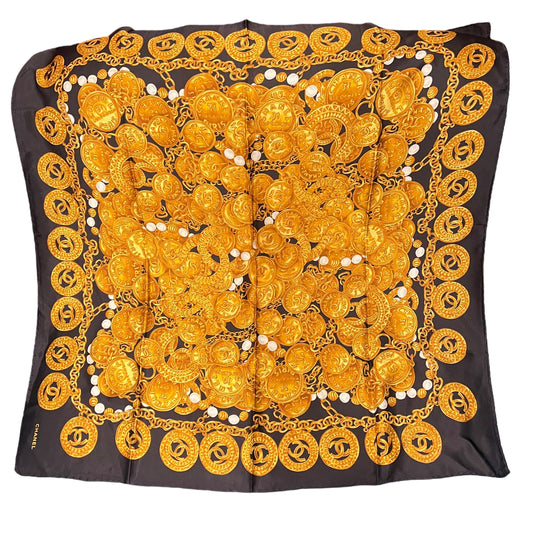 CHANEL Beige Sequin Stole With Original Tag And Box
