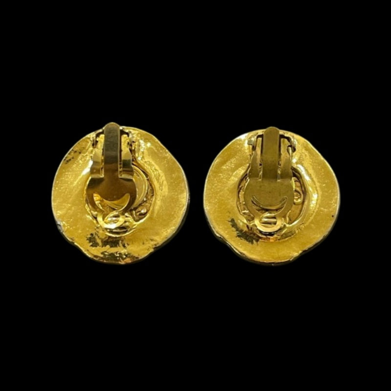 CHANEL Gold-Plated Coco Mark Alloy Clip-On Earrings
