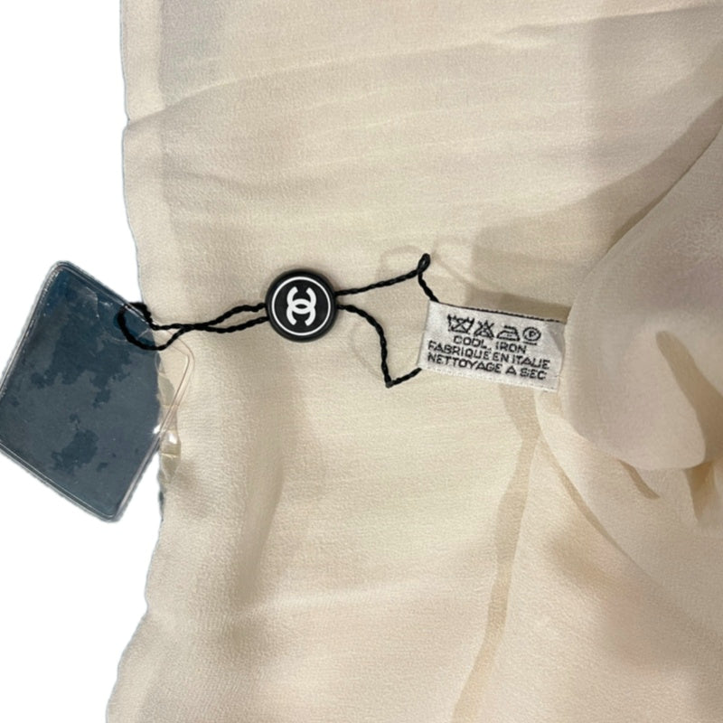 CHANEL Beige Sequin Stole With Original Tag And Box