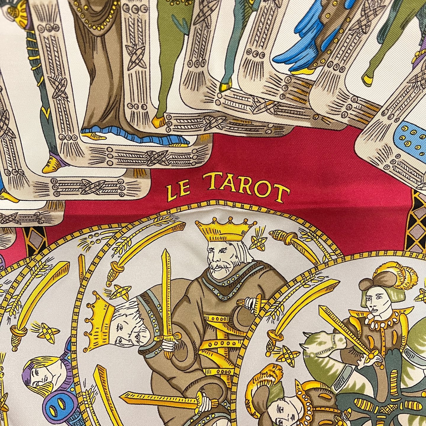 HERMES Red Silk Scarf With Original Tag And Box