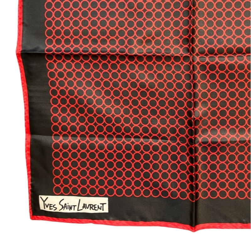 YSL black and red checkered scarf/handkerchief, no care label