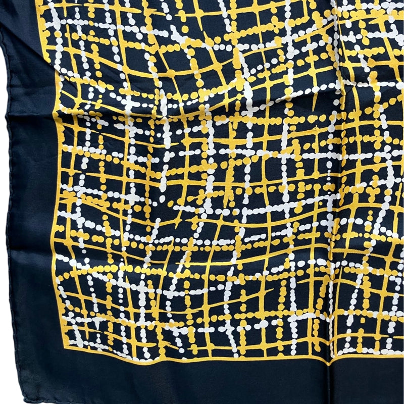 YSL black base with yellow dots scarf/handkerchief, no care label