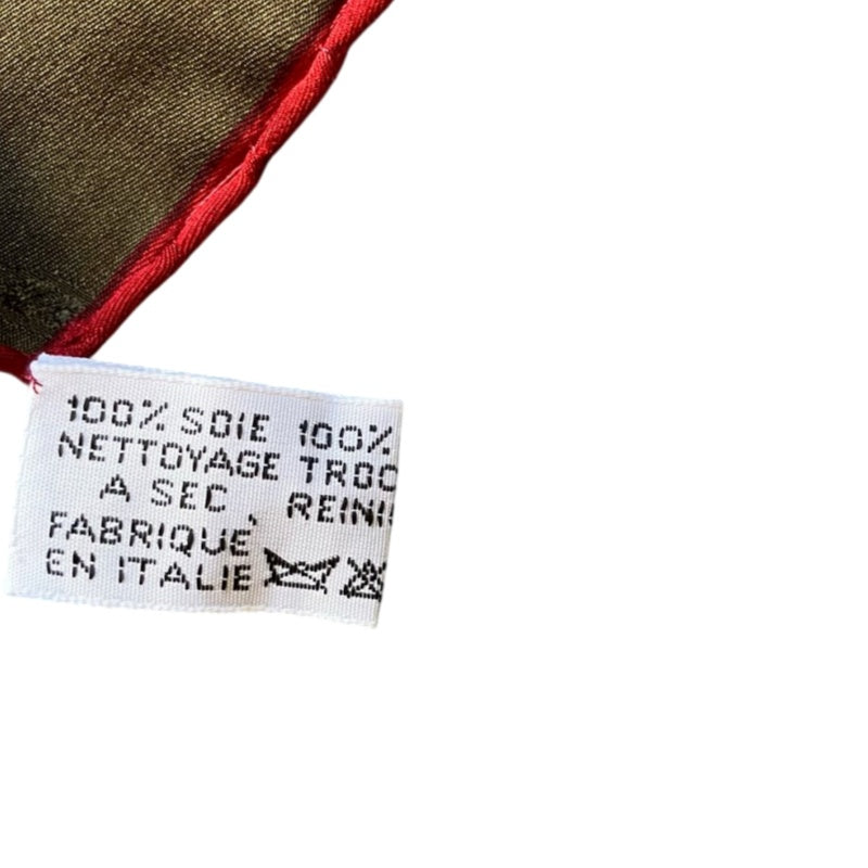 CARTIER Silk Scarf Brown With Box