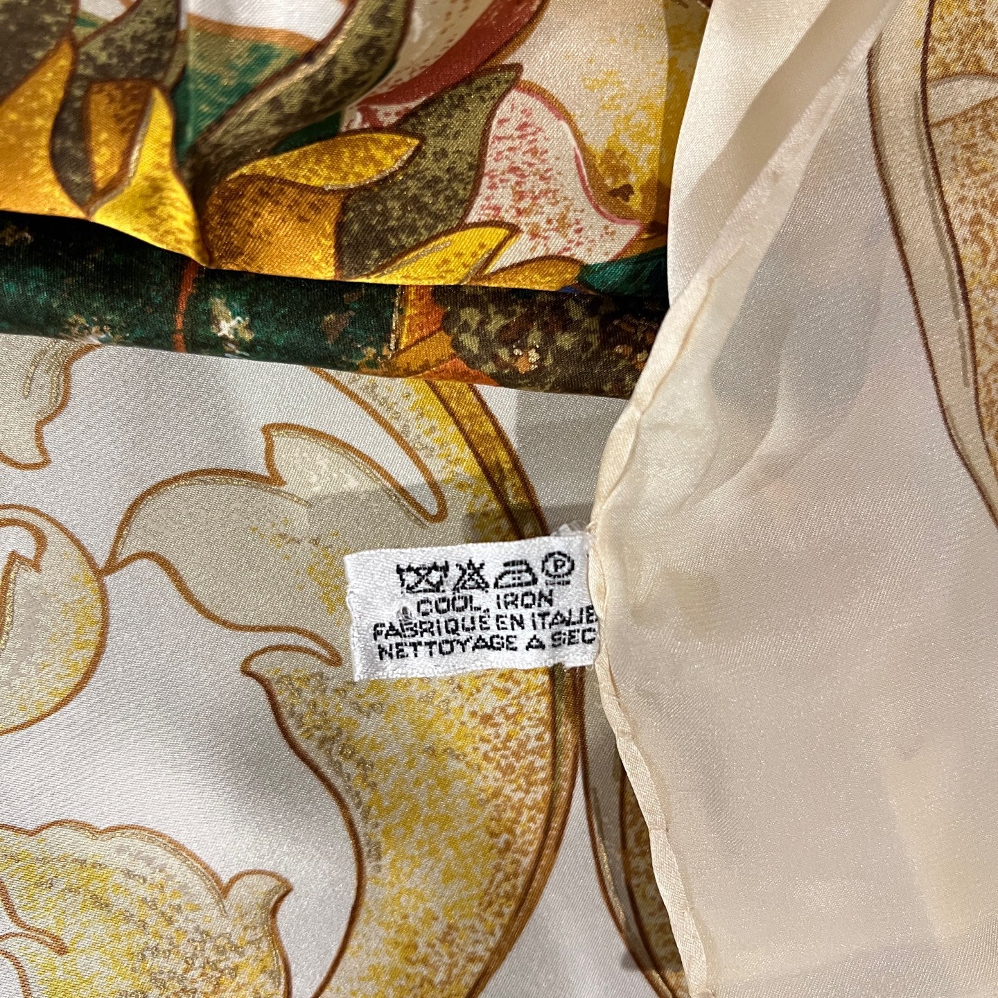 CHANEL White Silk Scarf With Original Tag And Box