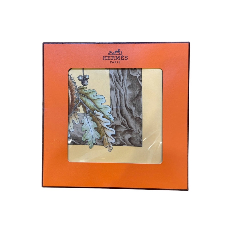 HERMES Scarf, Yellow Tone, Unopened, With Box & Case