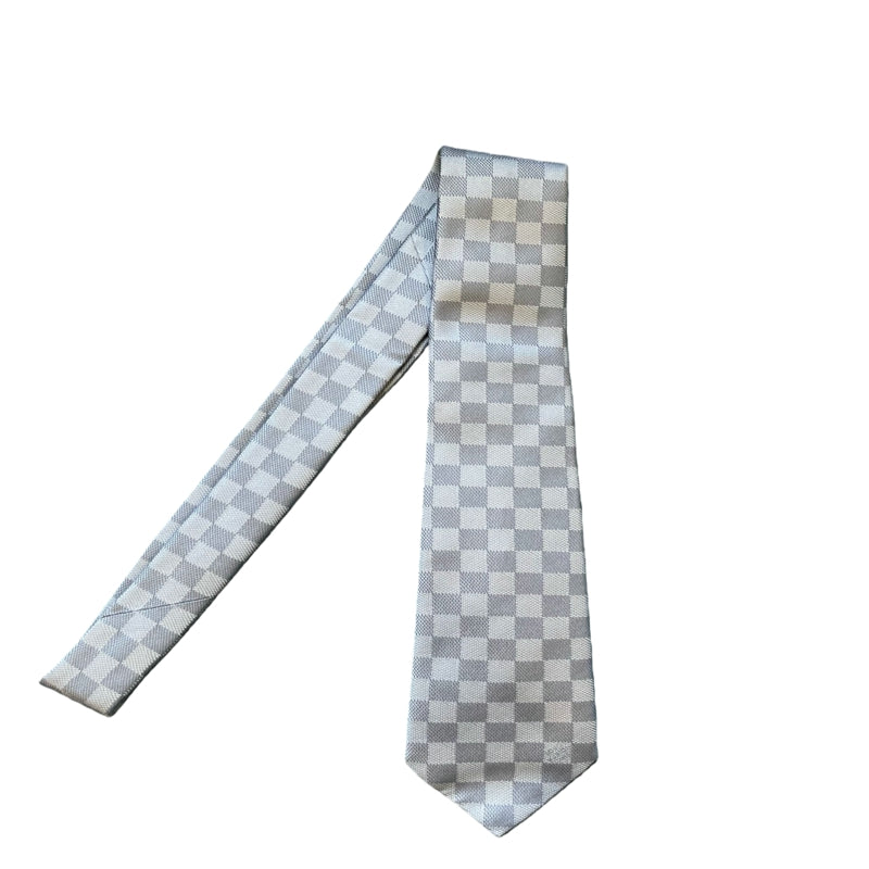 LOUIS VUITTON Blue Damier Canvas Tie With Original Box
