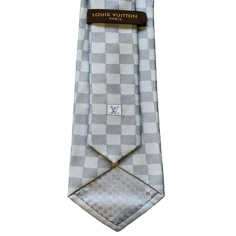 LOUIS VUITTON Blue Damier Canvas Tie With Original Box