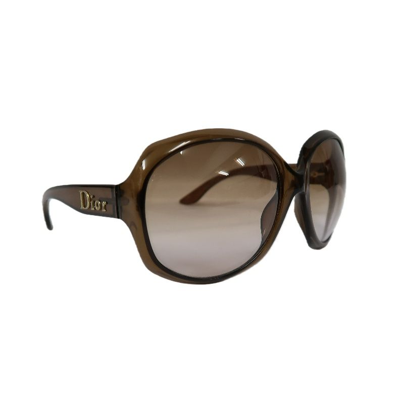 DIOR Sunglasses Brown Resin Frame With Original Case
