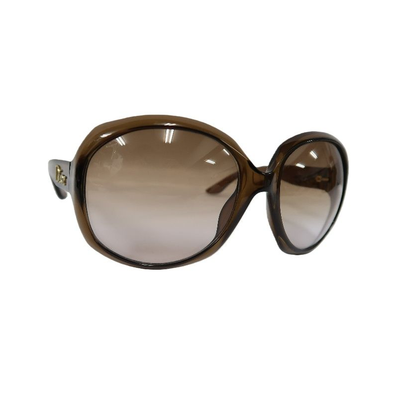 DIOR Sunglasses Brown Resin Frame With Original Case