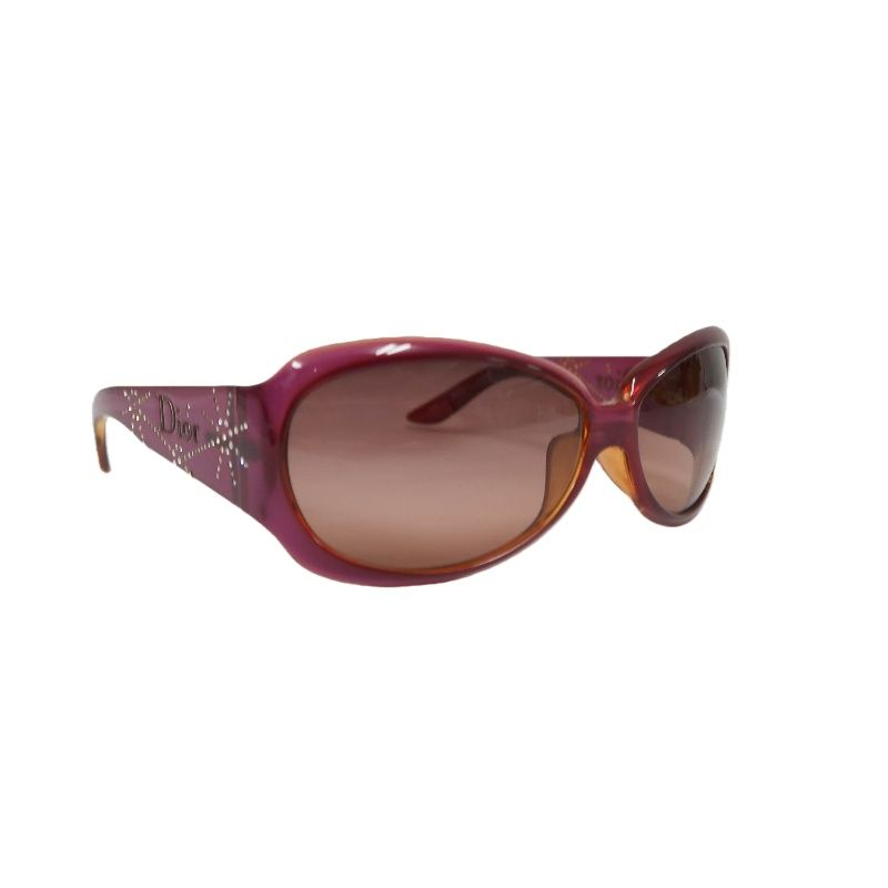 DIOR sunglasses, red resin frame, with dust bag