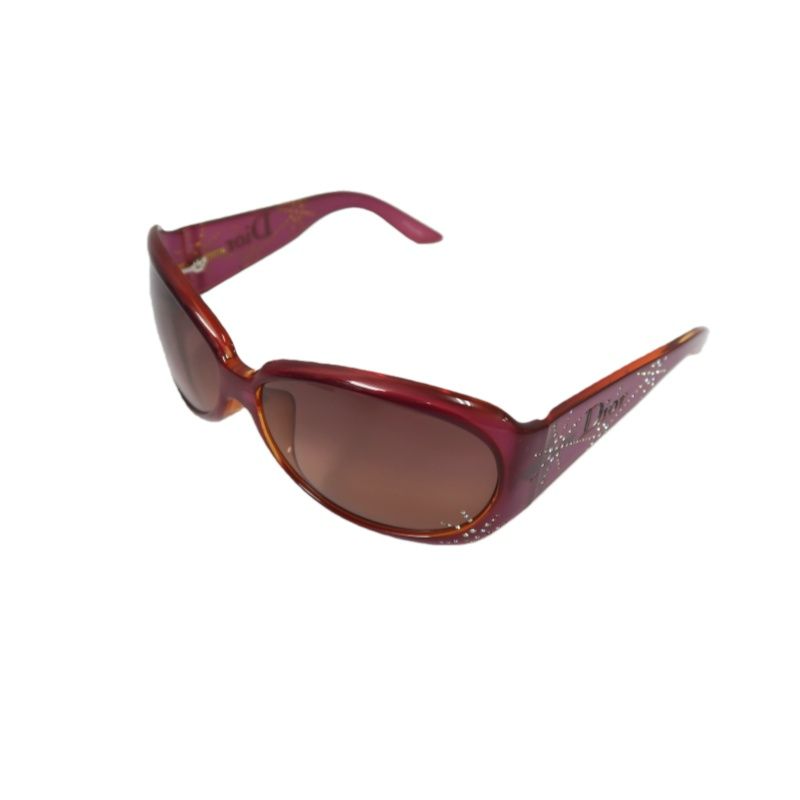 DIOR sunglasses, red resin frame, with dust bag
