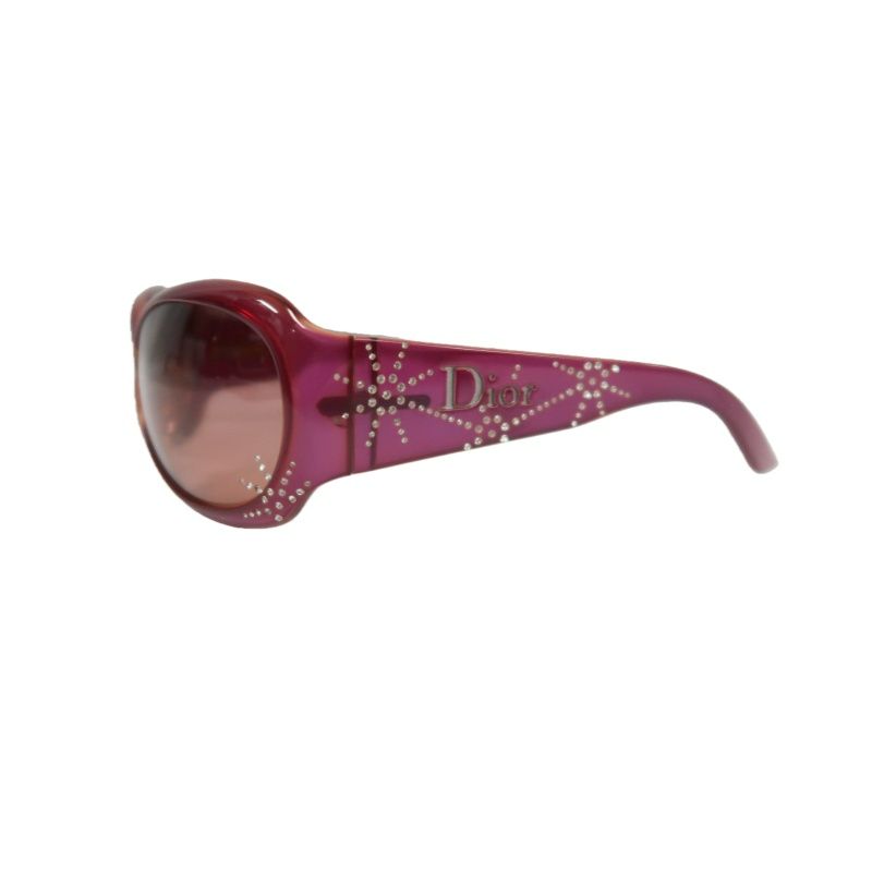 DIOR sunglasses, red resin frame, with dust bag