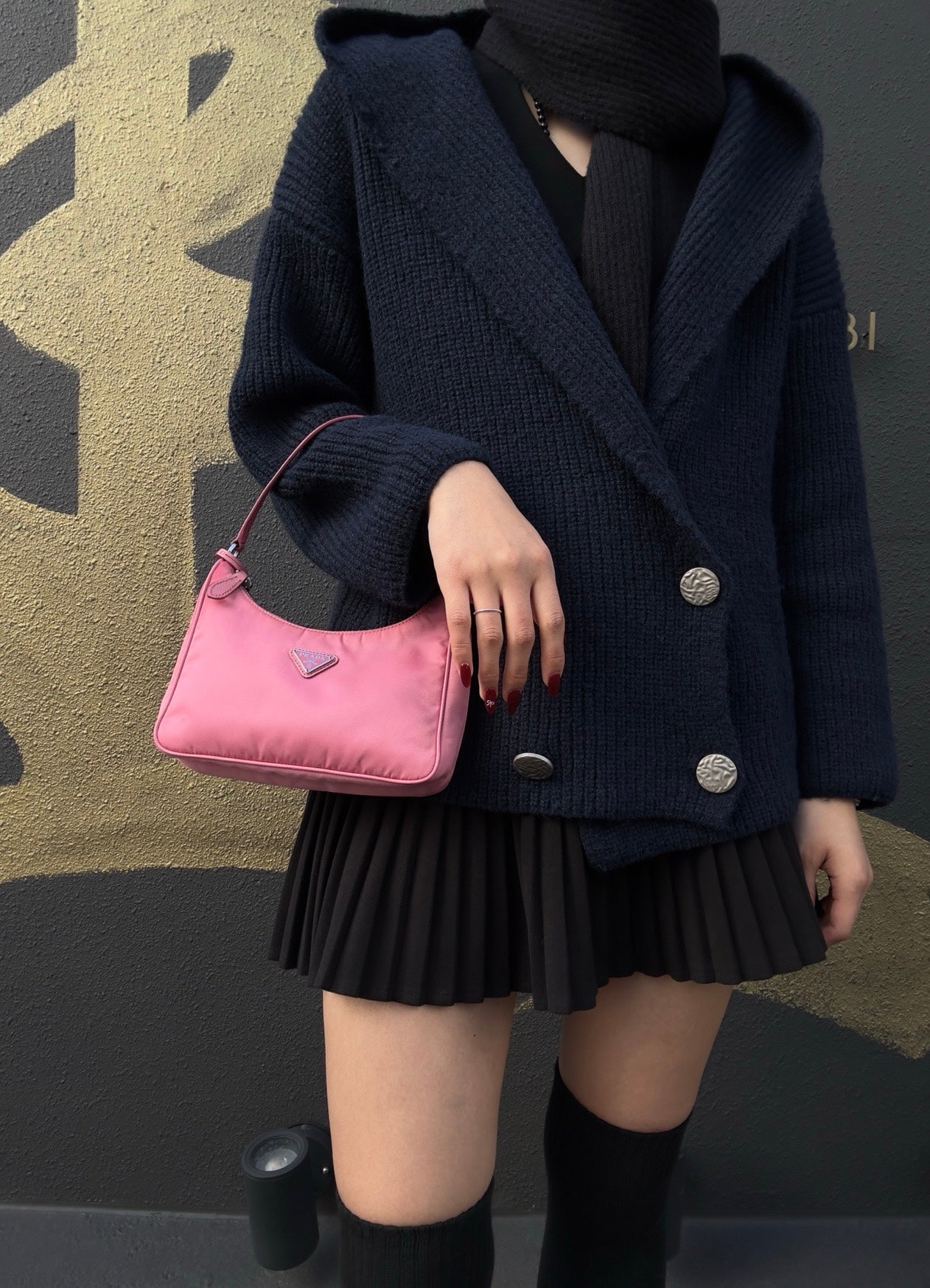 PRADA Re-Edition 2005 Handbag, Nylon, Pink