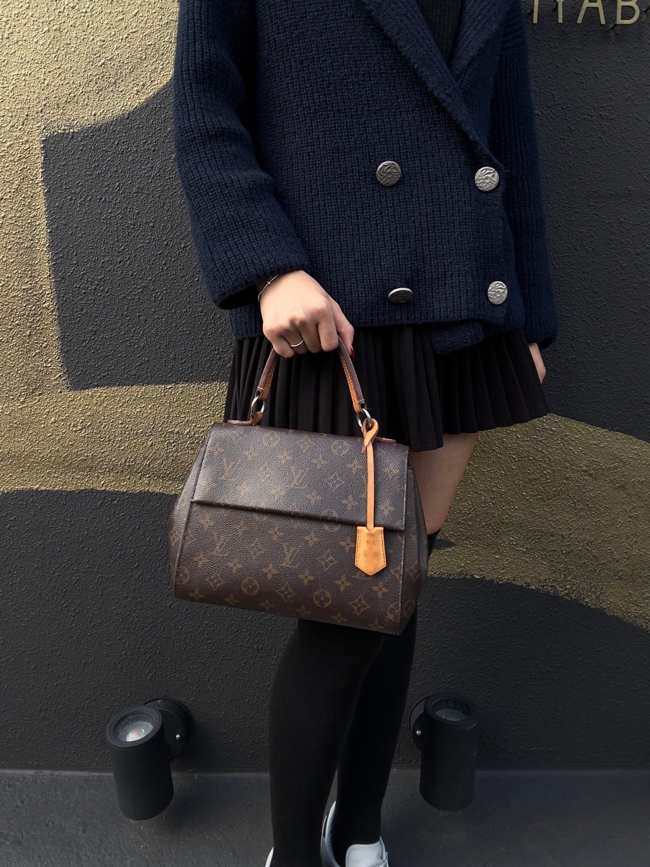 LOUIS VUITTON (LV) Cluny Monogram Handbag, Brown/Pink, Shoulder Strap Included