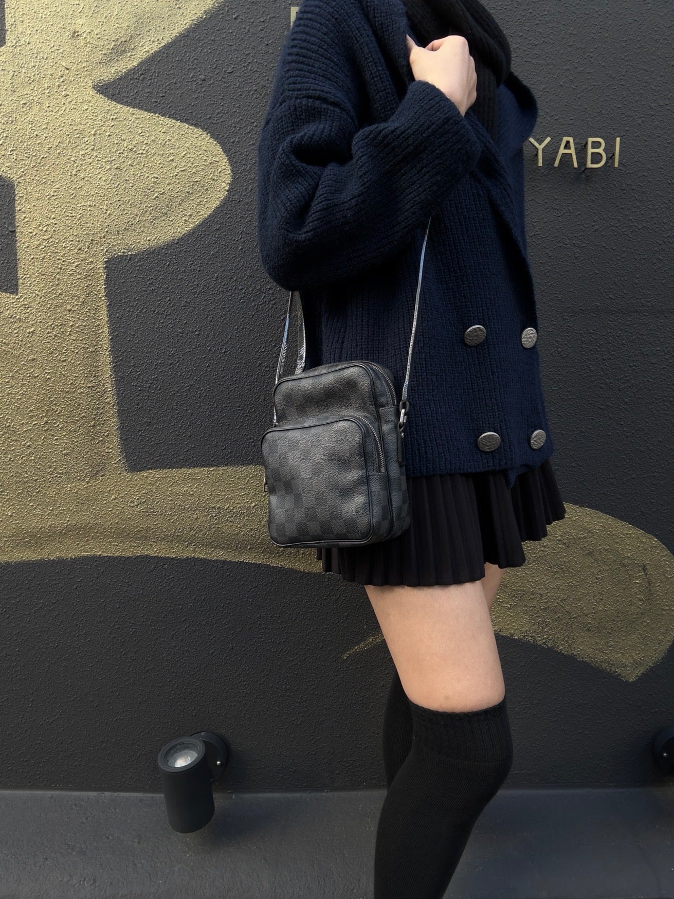 LOUIS VUITTON (LV) Rhythm Damier Graphite Shoulder/Crossbody Bag, Black