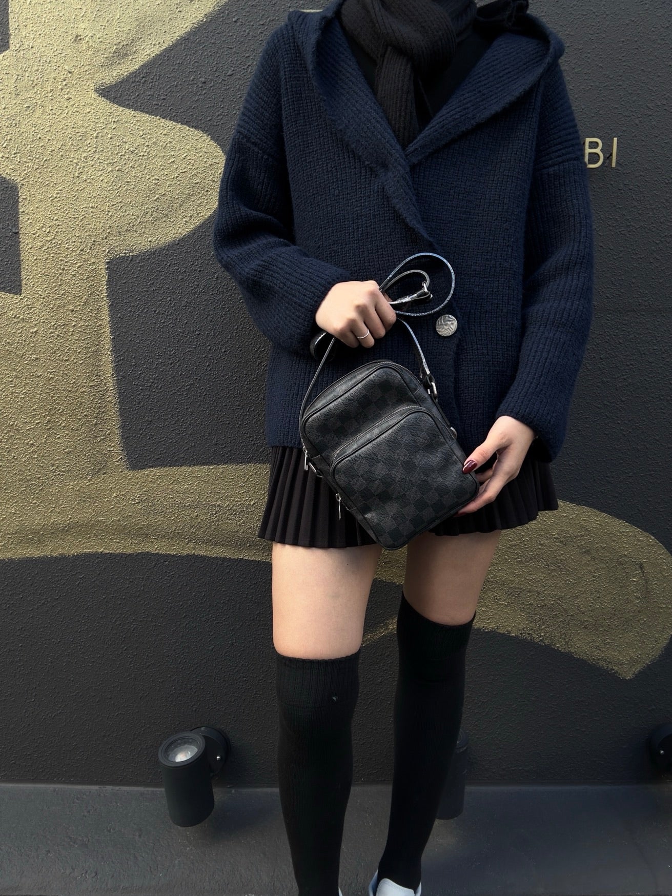 LOUIS VUITTON (LV) Rhythm Damier Graphite Shoulder/Crossbody Bag, Black
