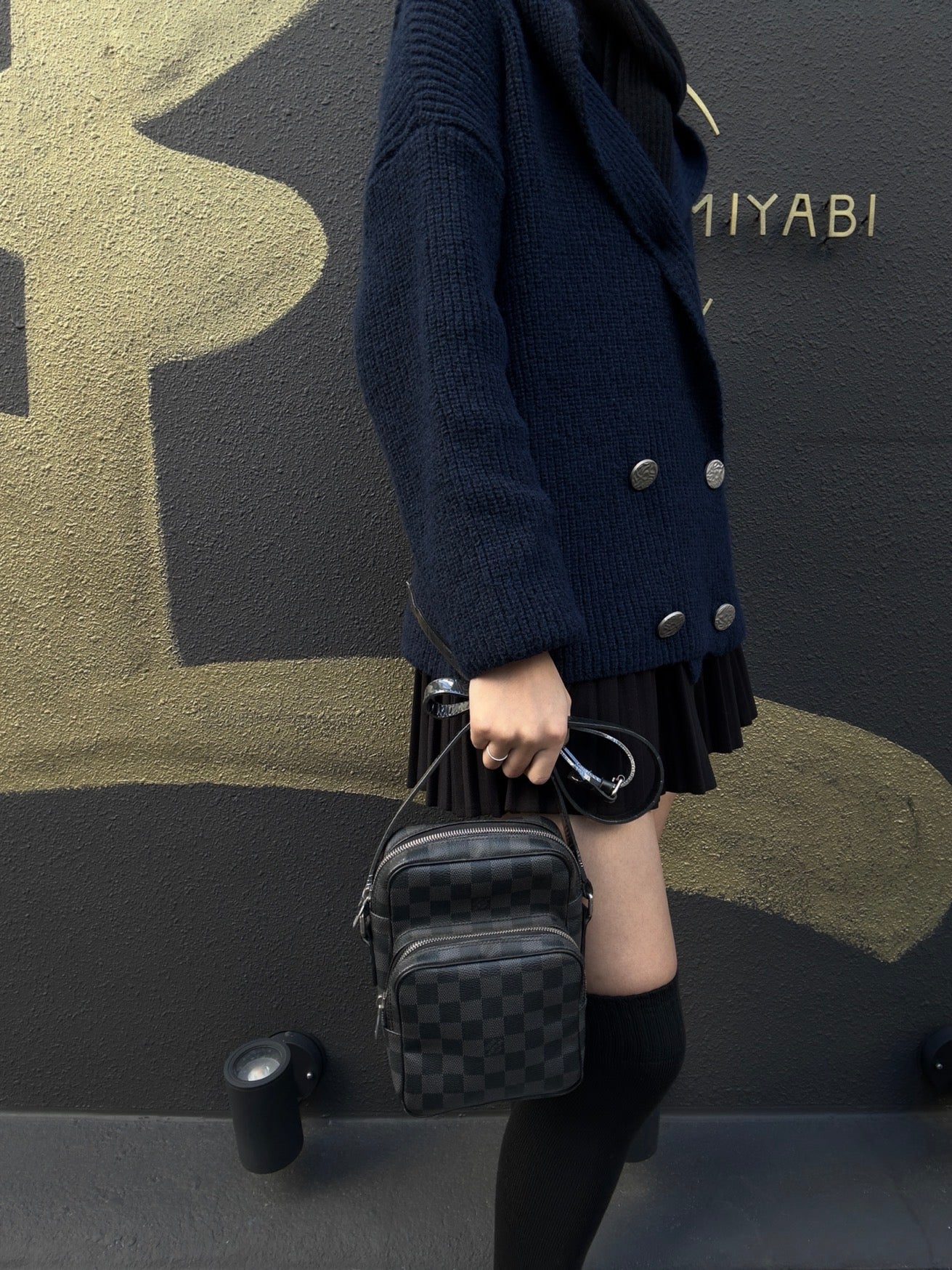LOUIS VUITTON (LV) Rhythm Damier Graphite Shoulder/Crossbody Bag, Black