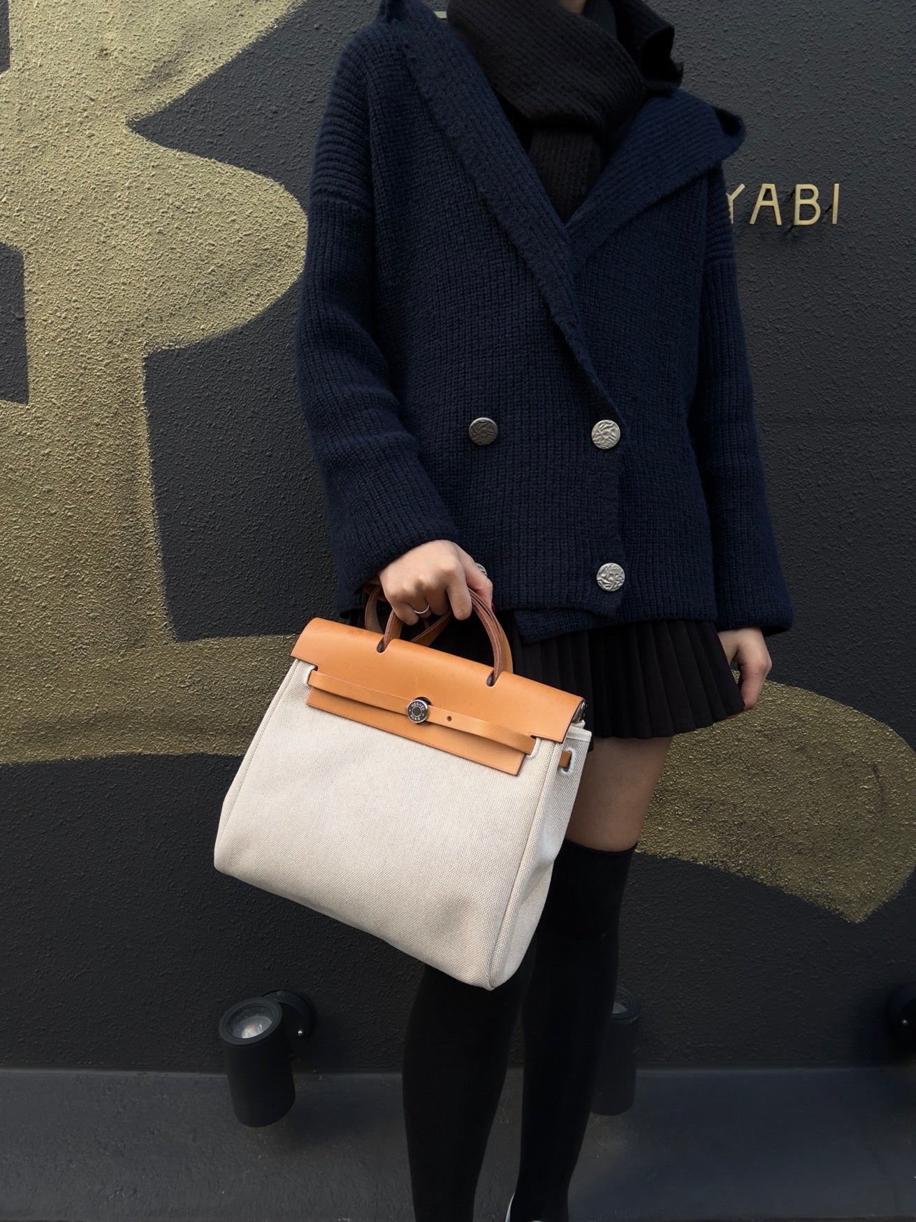 HERMES Beige & Brown Herbag Handbag (With 2 Dust Bags, 2 Padlocks & Keys, Clochette, Extra Bag & Shoulder Strap, Full Box, Canvas)