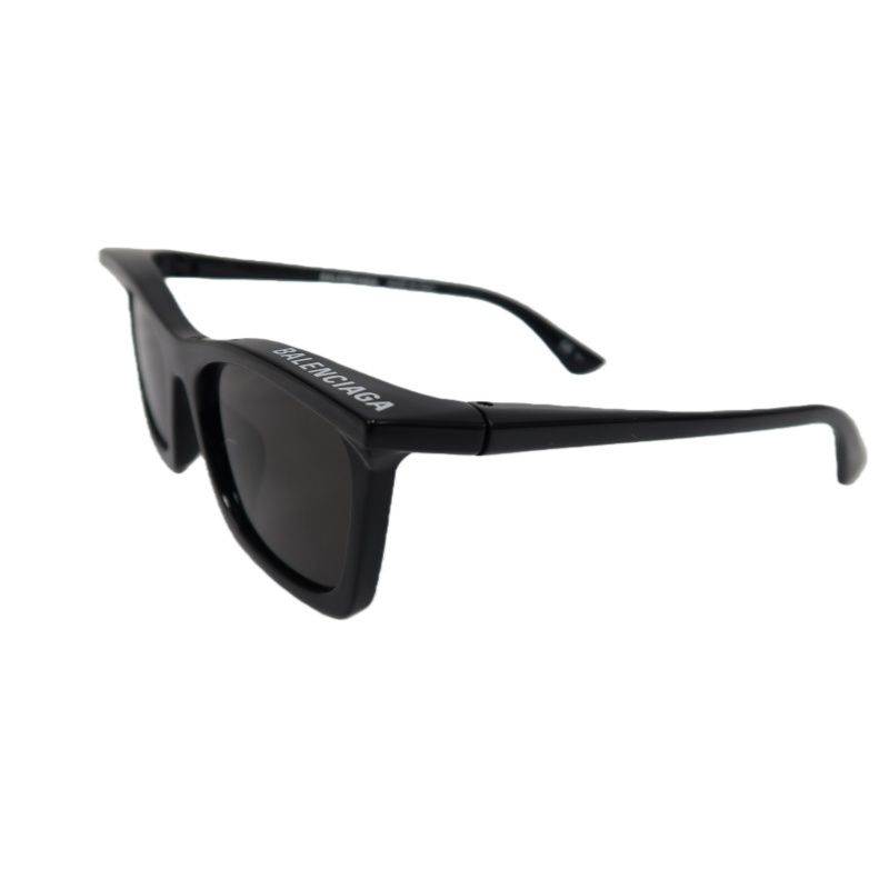 BALENCIAGA Sunglasses Black Resin Frame With Original Case