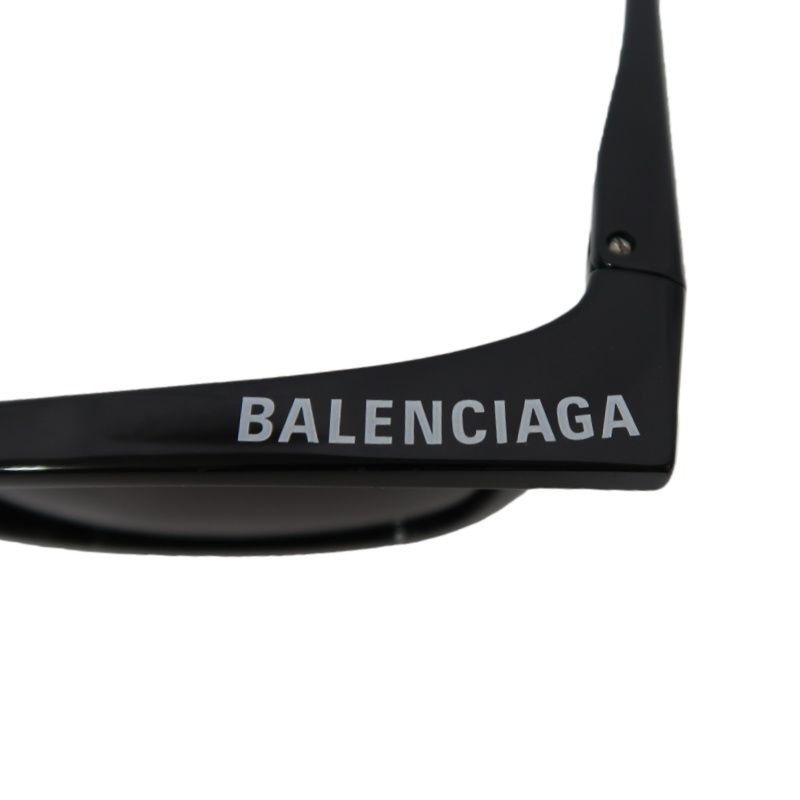 BALENCIAGA Sunglasses Black Resin Frame With Original Case