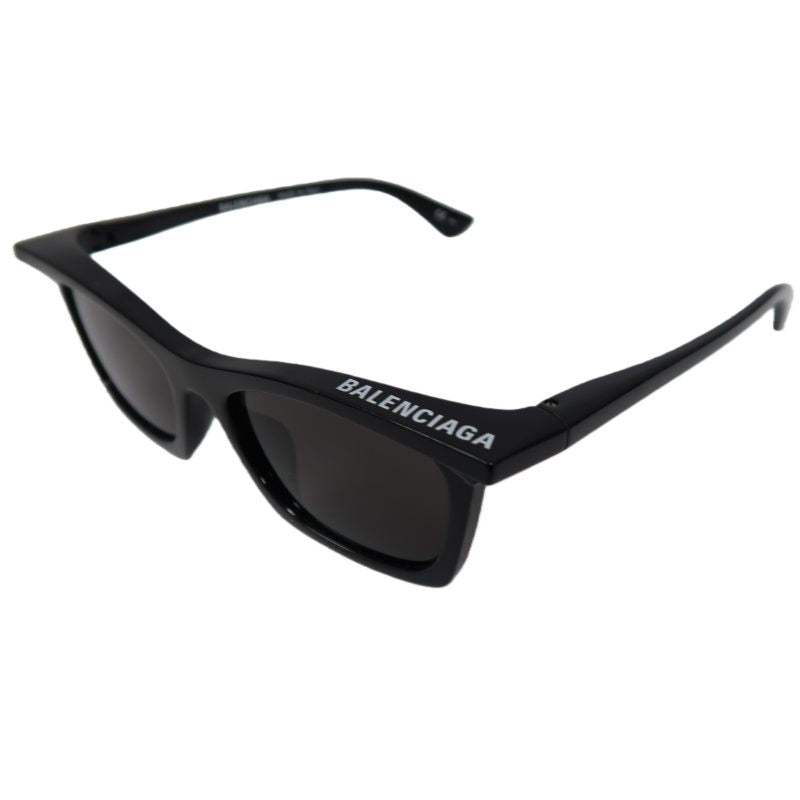 BALENCIAGA Sunglasses Black Resin Frame With Original Case