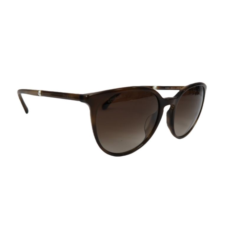 CHANEL Sunglasses Brown Resin Frame With Original Box