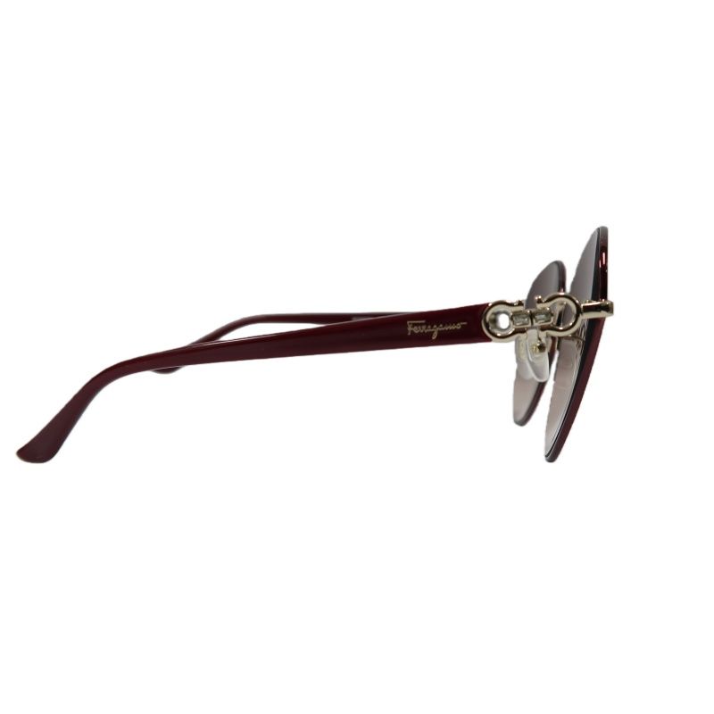 Salvatore Ferragamo Gancini Sunglasses Brown Resin Frame With Original Ca