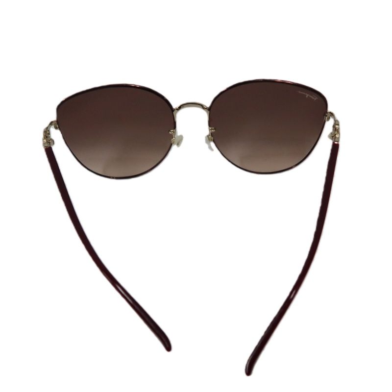 Salvatore Ferragamo Gancini Sunglasses Brown Resin Frame With Original Ca