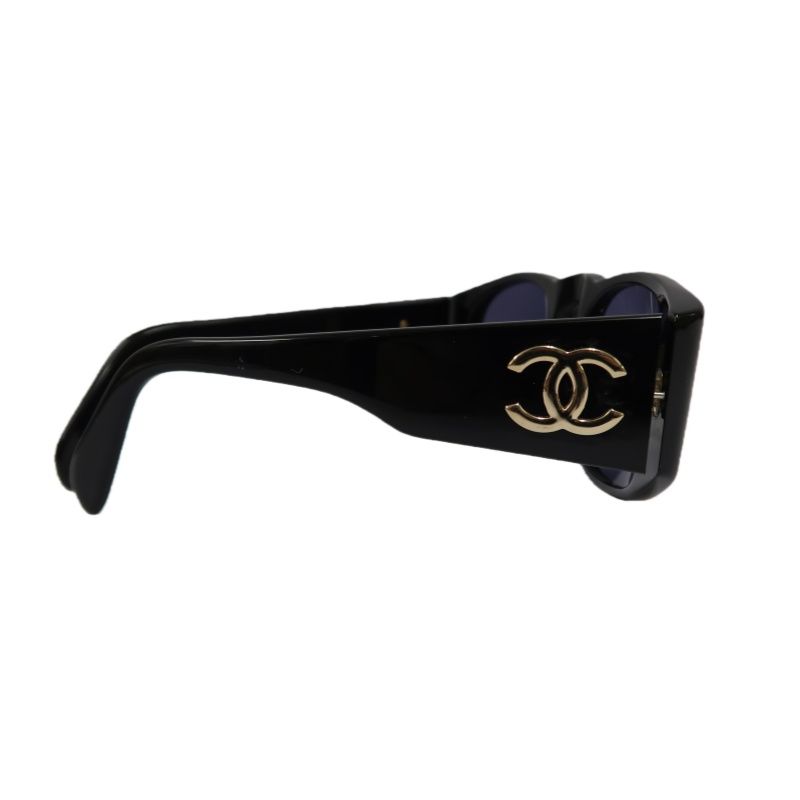 CHANEL Sunglasses Black Resin Frame With Original Case