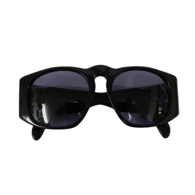 CHANEL Sunglasses Black Resin Frame With Original Case