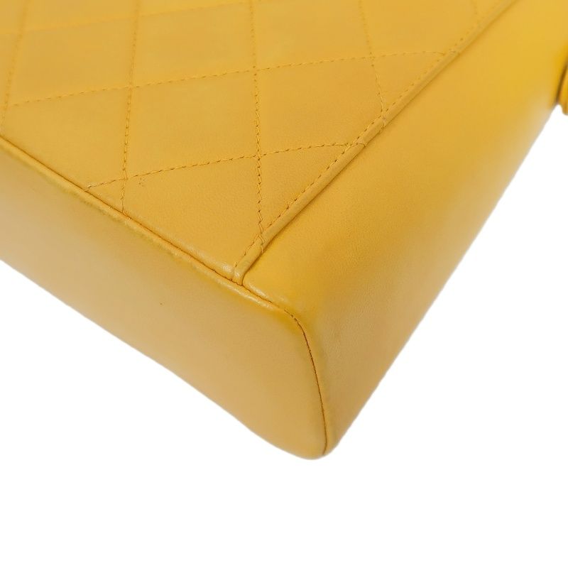 CHANEL Matelassé Hand & Shoulder Bag, Lambskin, Orange, With Guarantee Card and Dust Bag